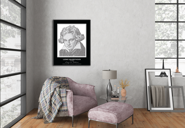 Original Ludwig van Beethoven Poster in his own words. Image made of Beethoven’s quotes!