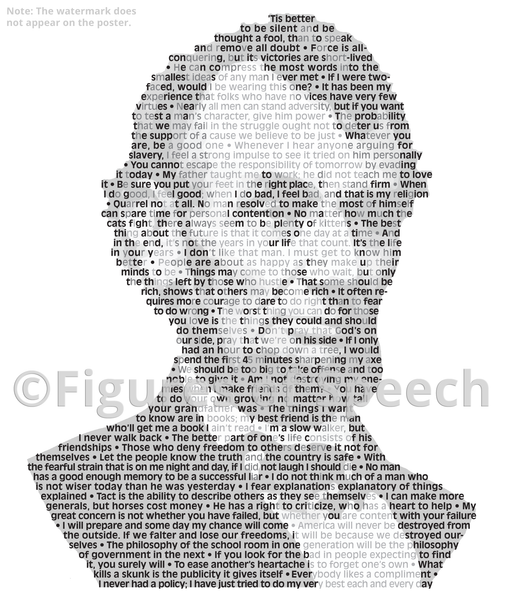 Original Abraham Lincoln Poster in his own words. Image made of Abe Lincoln’s quotes!