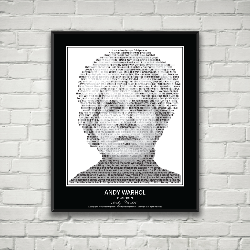 Andy Howl Andy Warhol Quotes Prints