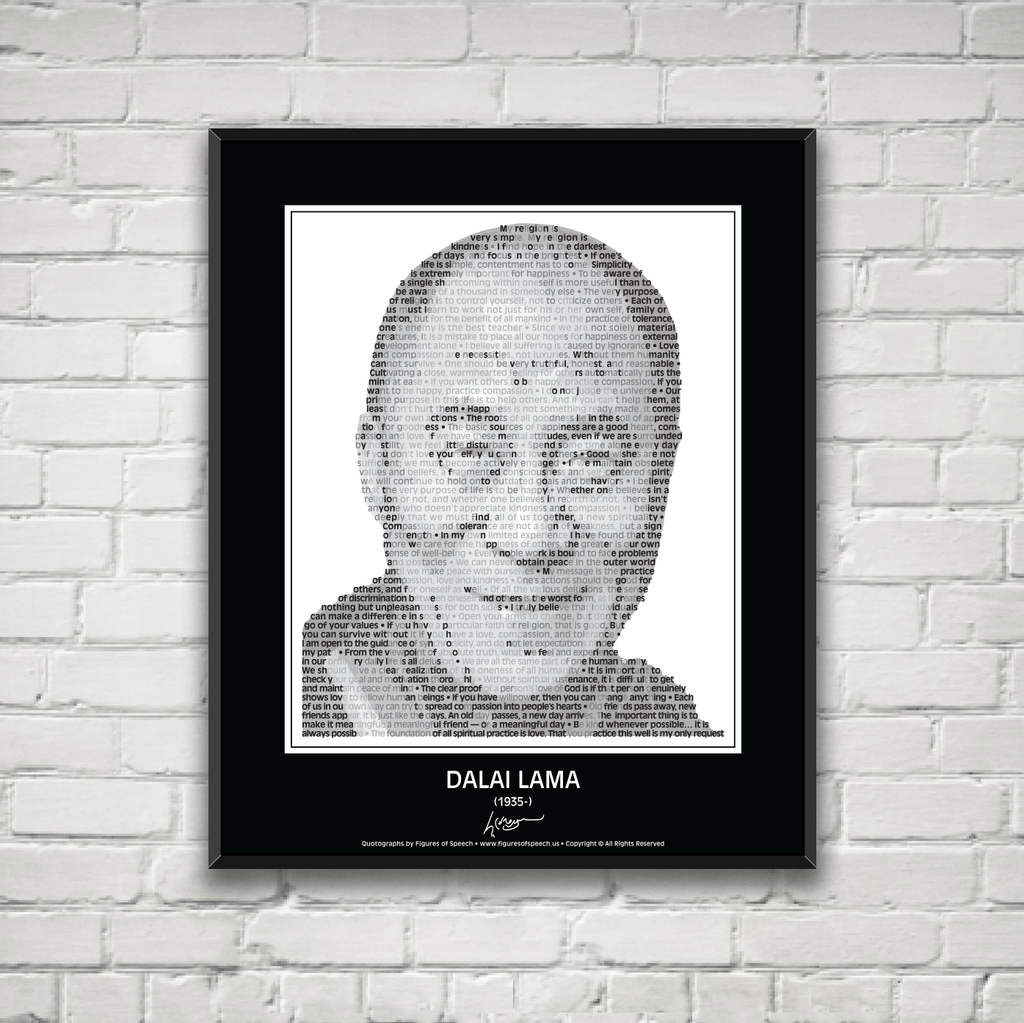 Original Dalai Lama Poster in his own words. Image made of Dalai Lama’s quotes!