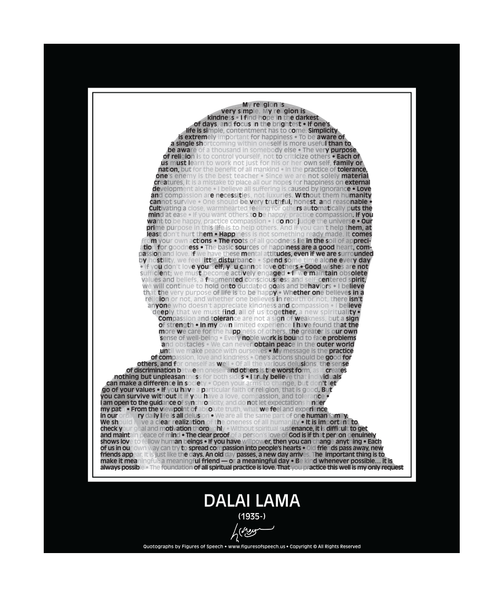 Original Dalai Lama Poster in his own words. Image made of Dalai Lama’s quotes!