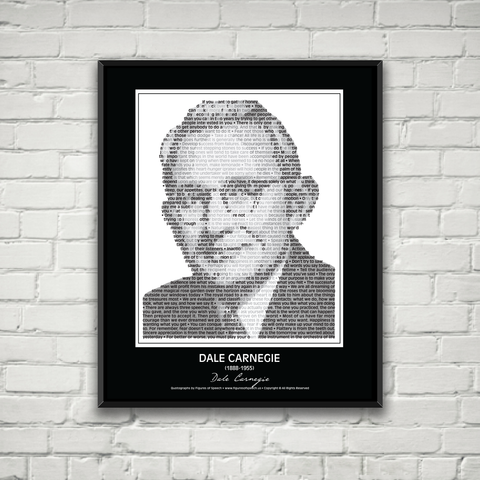 Original Dale Carnegie Poster in his own words. Image made of Dale