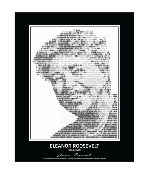 Original Eleanor Roosevelt Poster in her own words. Image made of Eleanor’s quotes!