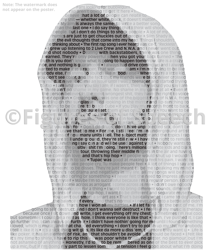 Eminem Quote Poster 
