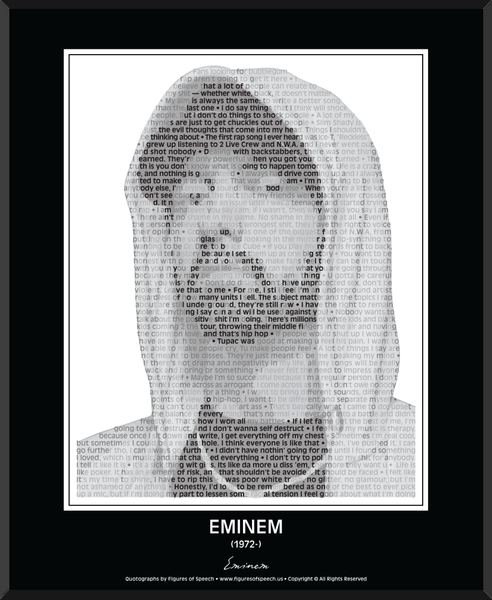 Original Eminem Poster in his own words. Image made of Eminem’s quotes!