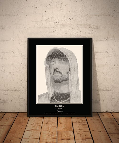 Original Eminem Poster in his own words. Image made of Eminem’s quotes!