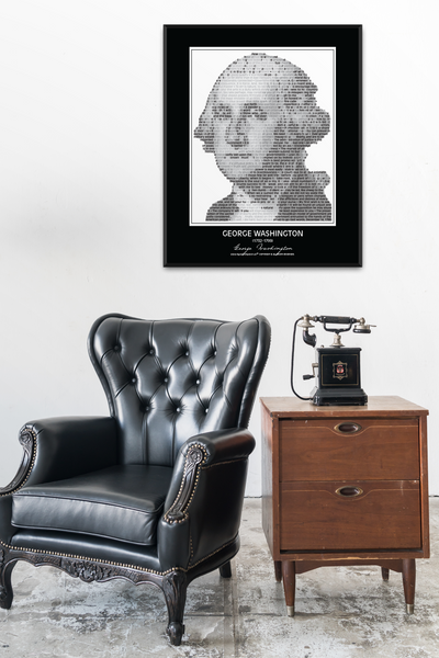 Original George Washington Poster in his own words. Image made of George Washington’s quotes!
