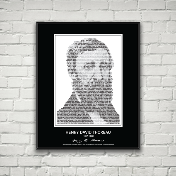 Original Henry David Thoreau Poster in his own words. Image made of Thoreau’s quotes!