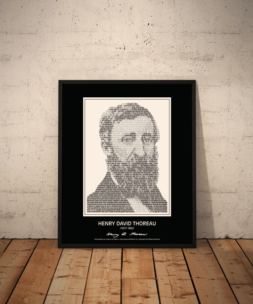Original Henry David Thoreau Poster in his own words. Image made of Thoreau’s quotes!