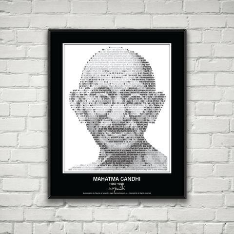 Original Gandhi Poster in his own words. Image made of Gandhi’s quotes!
