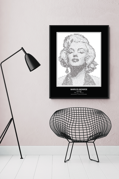 Original Marilyn Monroe Poster in her own words. Image made of Marilyn Monroe‘s quotes!
