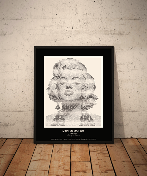 Original Marilyn Monroe Poster in her own words. Image made of Marilyn Monroe‘s quotes!