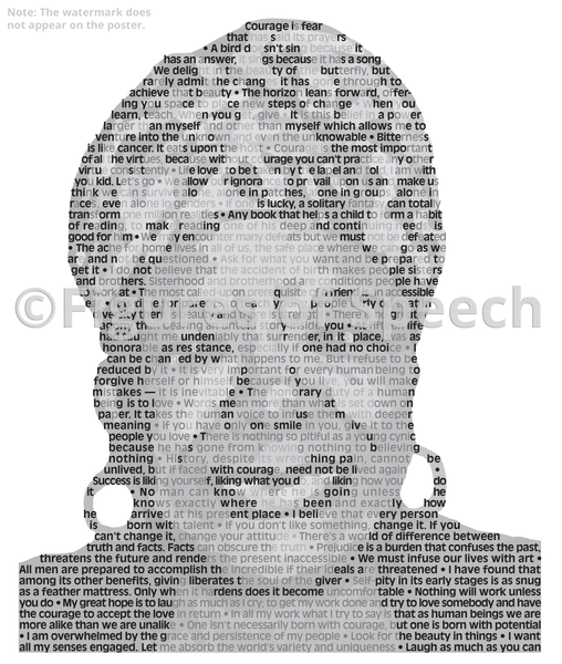 Original Maya Angelou Poster in her own words. Image made ofMaya Angelou’s quotes!