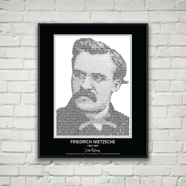 Original Nietzsche Poster in his own words. Image made of Nietzsche’s quotes!