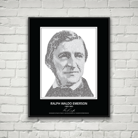 Original Ralph Waldo Emerson Poster in his own words. Image made of Emerson’s quotes!