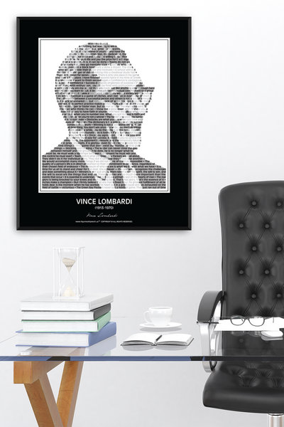 Original Vince Lombardi Poster in his own words. Image made of Vince Lombardi’s Quotes!