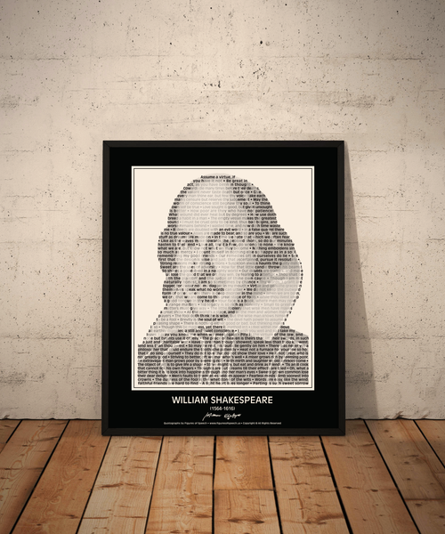 Original William Shakespeare Poster in his own words. Image made of Shakespeare‘s quotes!